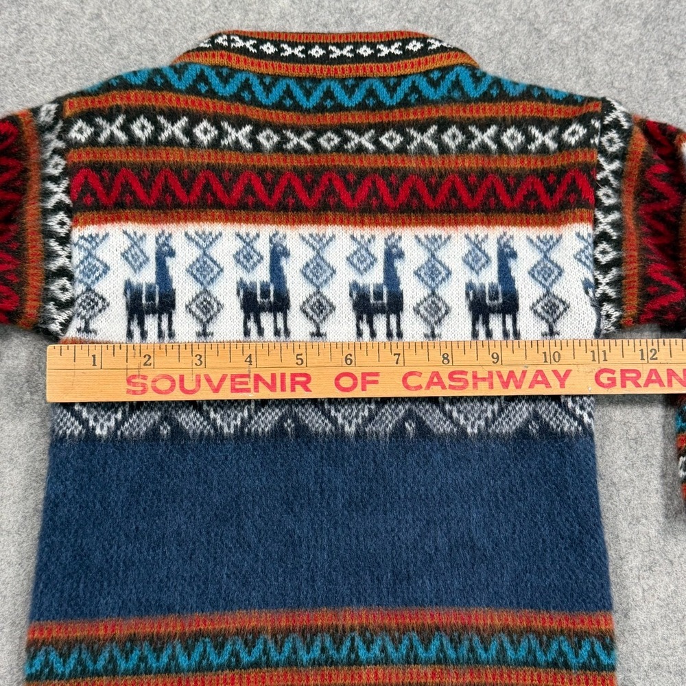 Andino Artesanias Wool Llama Ecuador Knit Crew Neck Sweater Youth Size 2 - Picture 4 of 5